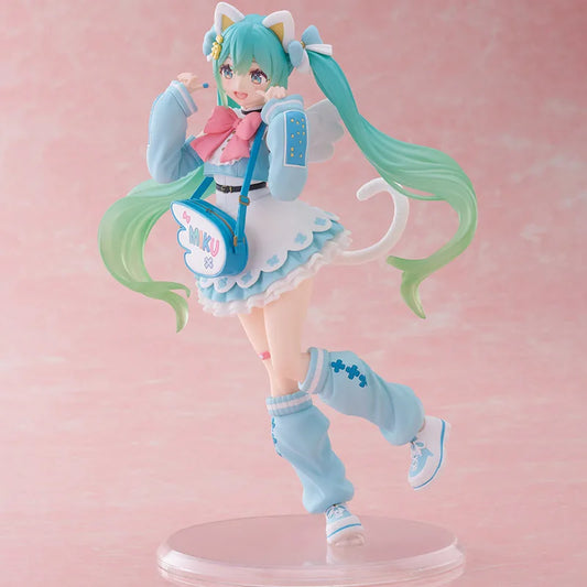 Bandai Hatsune Miku Fancy Cat Eat Ver. 18CM PVC Figure