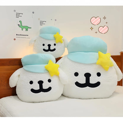 65cm Big Size Maltese Line Hat Dog Cartoon Anime Plush Stuffed Doll Toy Cute Room Bolster Sleeping Pillow Plushies Holiday Gifts