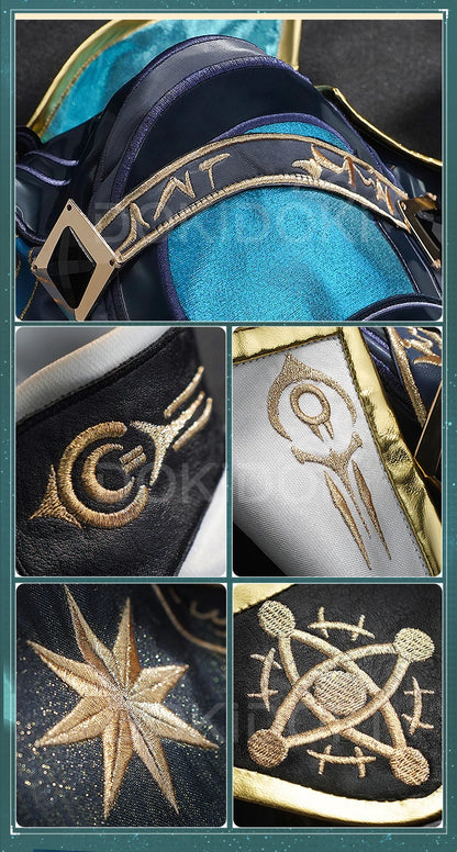 【Ready for Ship】 Anaxa Cosplay Costume Game Honkai: Star Rail DokiDoki-SR HSR Men Costume Anaxa Cosplay Wig Metal Accessory