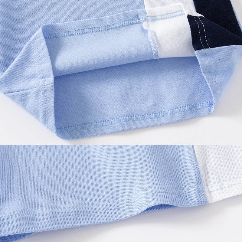 Baby Boy Toddler Polo Shirts for Children's Clothing Boys Clothes Cute Korean Polos Striped White Blue Summer Tops Kids T Shirt