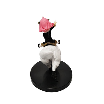 14cm SPY×FAMILY Anya Anime Figure Bond Anya Forger Action Figures Kawaii Girl Riding Dog Figurine PVC Collection Model Doll Toy