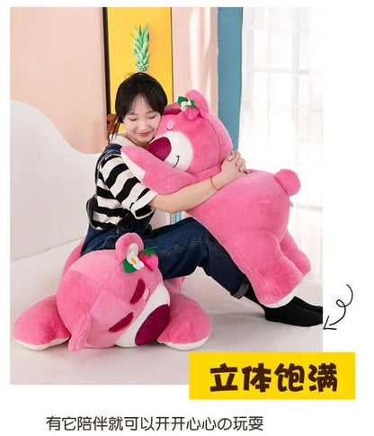 40/70/100cm Super Big Size Lotso Disney Anime Plush Stuffed Doll Room Decoration Kawaii Peluche Children's Pillow Holiday Gift