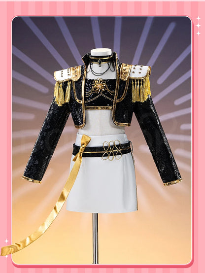【Last Batch】IN STOCK Miraa Rumii Cosplay Costume【110-150】DokiDoki-N Halloween Family Girls Black Golden Suit Plus Size