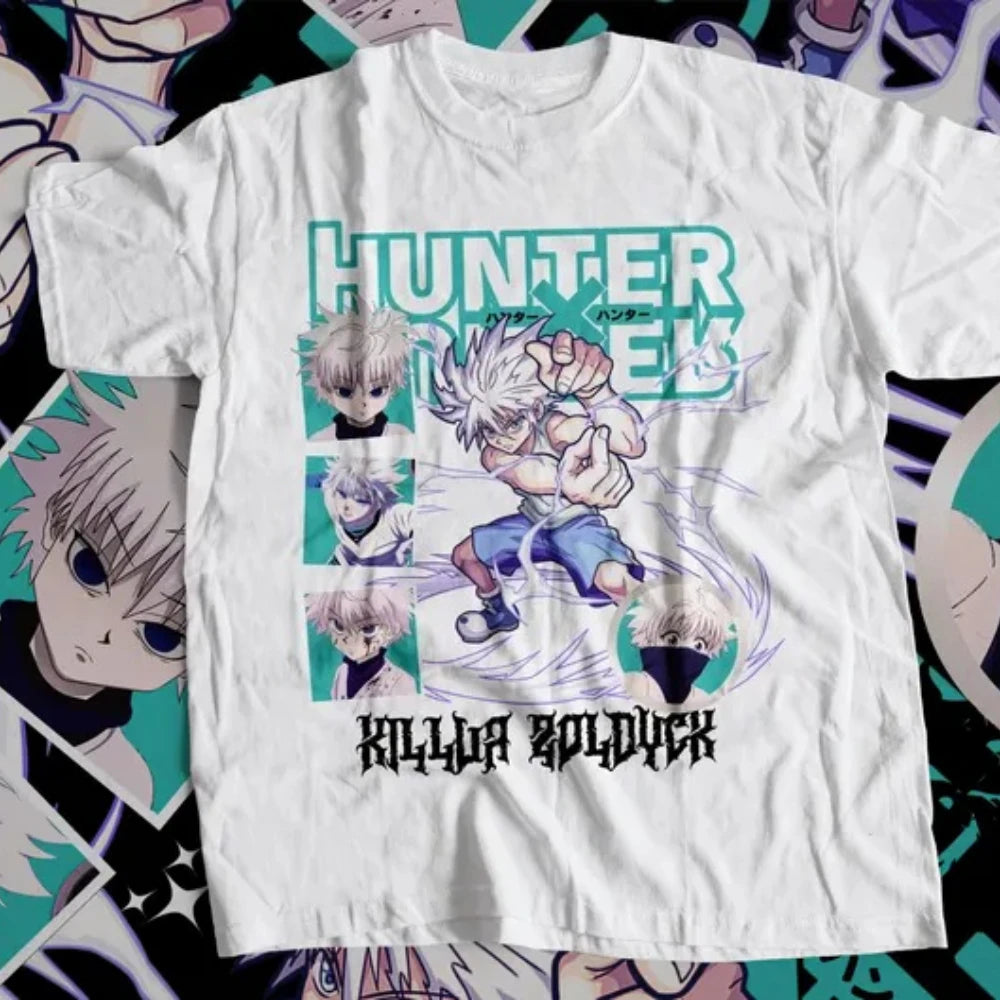 Hunter × Hunter Anime Graphic T Shirt Summer Cotton Men's Women Tee Streetwear Casual Trend Short Sleeve Couple Hip Hop Top