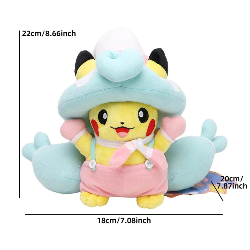22cm Pikachu Pokemon Plush Toys Large Anime Doll Cute Pillow Cartoon Love Pokémon Plushie Stuffed Gift for Kids Birthday