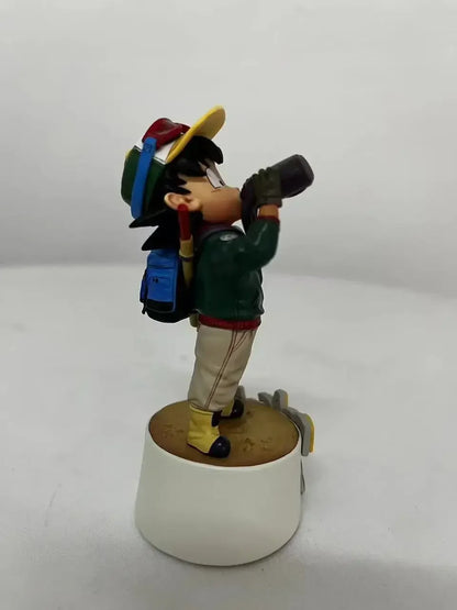 10cm Dragon Ball Cartoon Character Drinking Water Little Goku PVC Action Figure Model Statue Collection Decoration Toys Gift