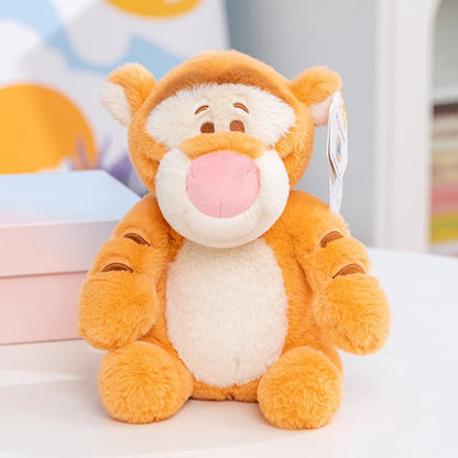 Disney Original Lovely Tigger Eeyore Plush Toy With Magnet Stuffed Shy Pooh Bear Piglet Doll Soft Anime Plushies Birthday Gifts