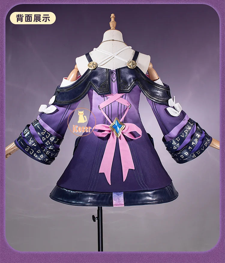 Honkai Star Rail Cyrene Cosplay Costume Wig Dress Headwear Game Uniform Amphoreus Halloween Party for Women Girls Outfit iCoser