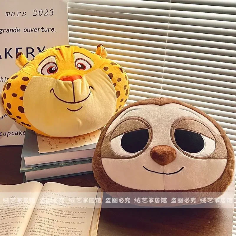 Cartoon Animal Zootopia Cushion Blanket Comfortable Soft Bed Back Cushion Nick Judy Fox Rabbit Leopard Cushion Blanket Car Gift