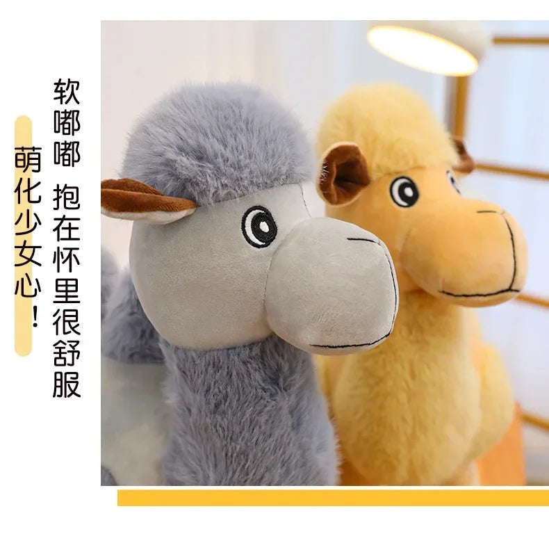 35/55cm Cute Cartoon Camel Plushies Doll Soft Stuffed Animals Plush Toys Home Decor Girls Sleeping Hug Pillow for Kids Xmas Gift