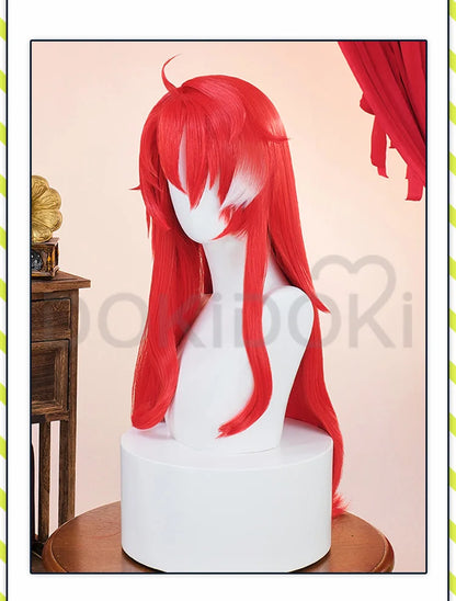 IN STOCK Argenti Wig Cosplay Game Honkai: Star Rail Cosplay DokiDoki Argenti Cosplay Ear Clip Men Red Long Hair Free Wig Cap