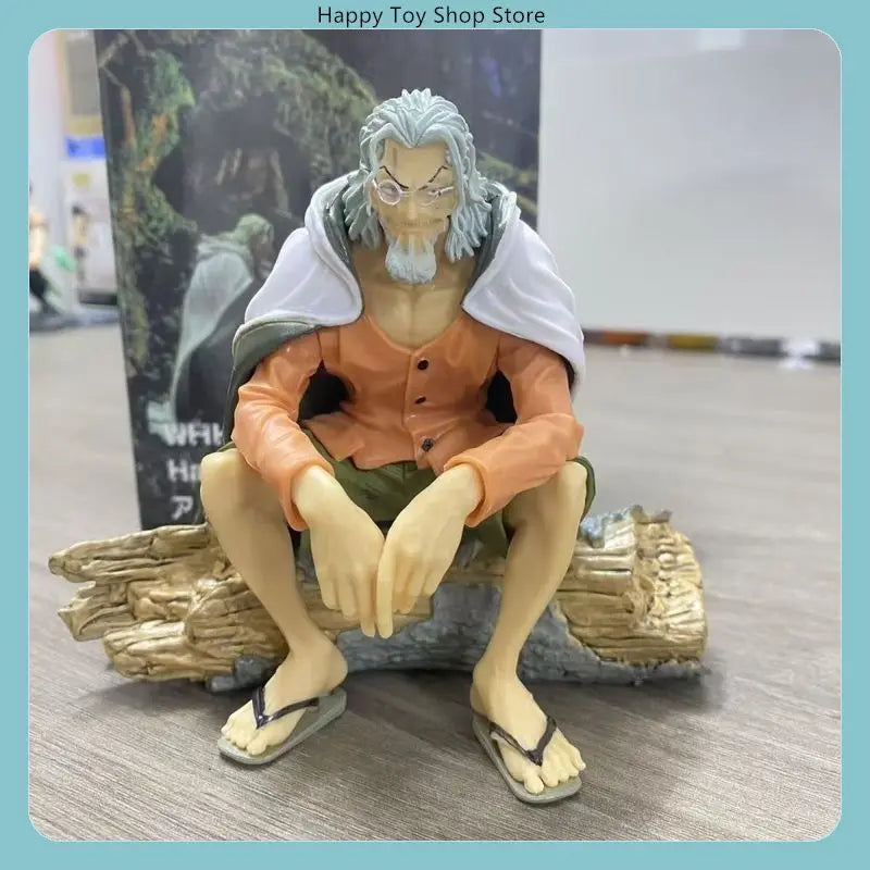 12cm One Piece Silvers Rayleigh Sitting Pose Anime Figure Desktop Decoration by The Codex