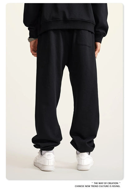 ZODF New Men Heavy Weight 440gsm Solid Sweatpants Unisex Loose Basic Casual Comfortable Sport Pants Joggers Streetwears HY0628