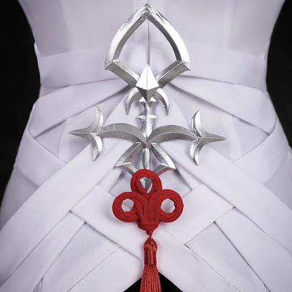 iCoser Arknights Exusiai The New Covenant Cosplay Costume Wig Uniform Luminous Headwear Halloween Party for Women Girls Carnival