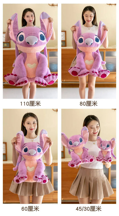30/45/60/80CM Big Size Disney Stitch Cartoon Anime Plush Stuffed Doll Room Decoration Peluche Pillow  Plushies Ornaments Gifts
