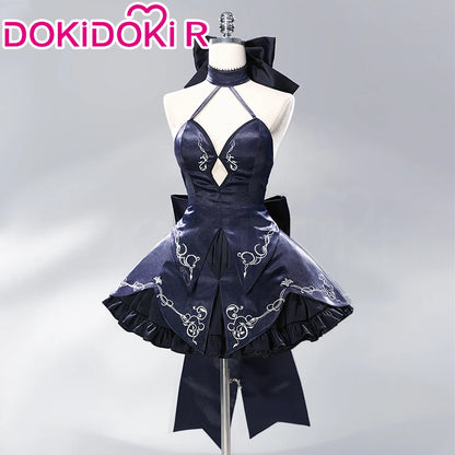 Saber Artoria Pendragon Cosplay Costume Game Fate/stay Night DokiDoki-R Women Black Saber Dress
