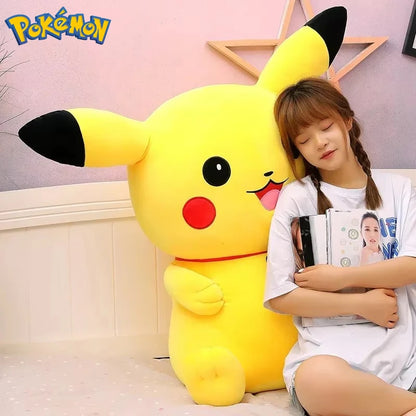 40/50/60/80/100CM Big Size Pokemon Pikachu  Plush Toy Kawaii Stuffed Cartoon Anime Comfortable Soft Doll Christmas Plushies Gift