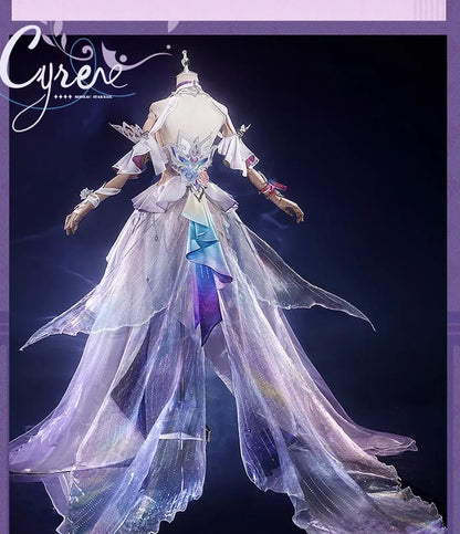 Honkai Star Rail Cyrene Cosplay Costume Wig Dress Headwear New Skin Outfit Elysia Amphoreus Halloween Party for Women Girls Prop