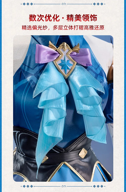 Honkai Star Rail Cerydra Cosplay Costume Wig Dress Uniform Luminous Crown Metal Props Halloween Party for Women Girls Cos iCoser