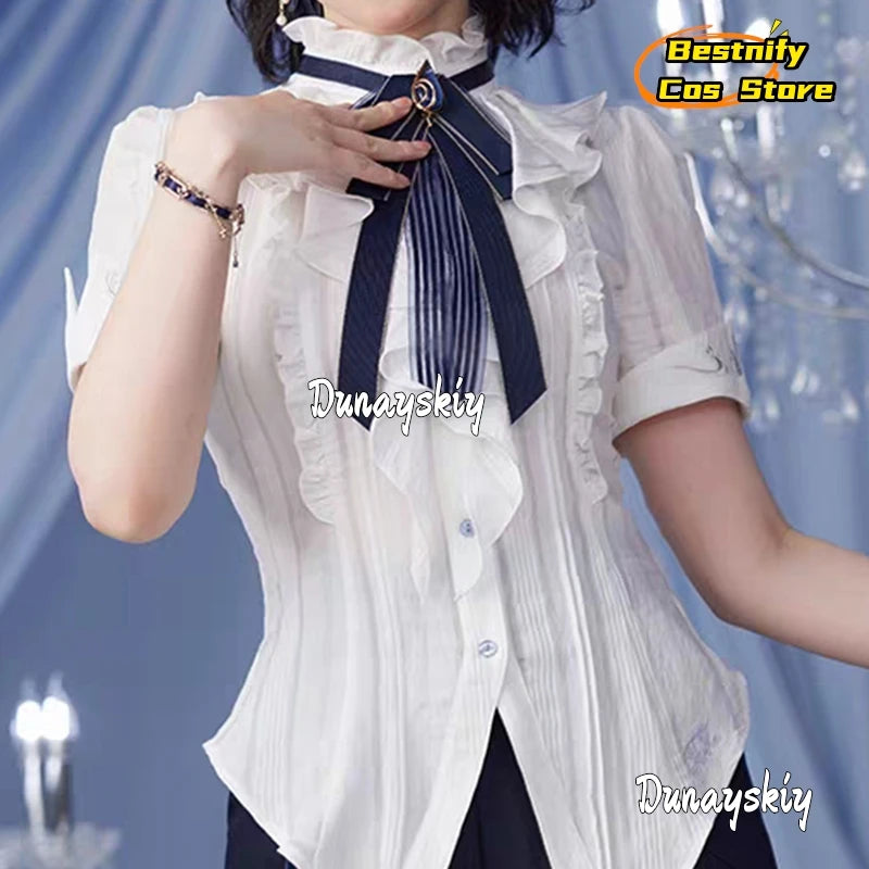 Genshin Impact Furina Cosplay Costume XS-XL Polyester Set - C5 / L / China Mainland