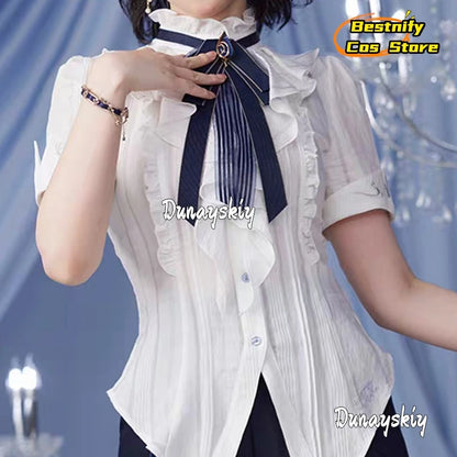 Genshin Impact Furina Cosplay Costume XS-XL Polyester Set - C5 / L / China Mainland