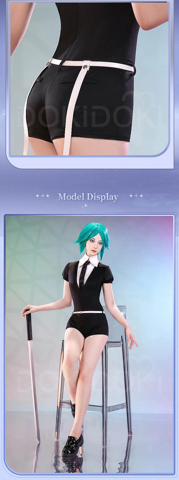 IN STOCK Phosphophylli/Cinnabar/Diamond Cosplay Costume Anime Land of the Lustrous Cosplay DokiDoki-SR Women Black Uniform