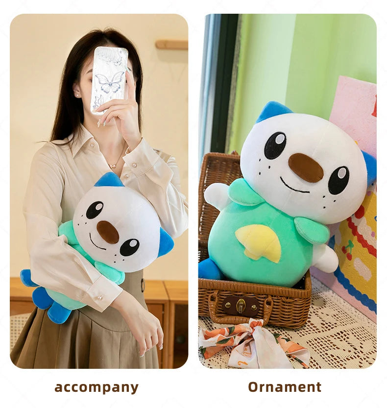 35/80cm Oshawott Pokemon Plush Toys Large Anime Doll Cute Pillow Cartoon Samurot Pokémon Plushie Stuffed Gift for Kids Christmas
