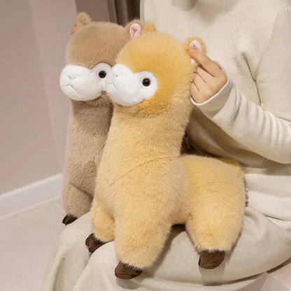 Pretty Color Fluffy Alpaca Plush Toys Emulational Stuffed Animal Llama Plushies Soft Doll Cuddly Home Decor Pillow Girl Gift