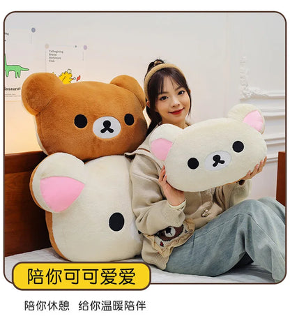 75CM Big Size Rilakkuma Kawaii Cartoon Anime Plush Stuffed Doll Room Decoration Plushies Pillow Cute Peluche Ornaments Gifts