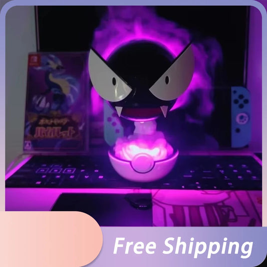 Gastly Figure Humidifying Water Replenishing Charging Spray Equipment Animation Humidifier Ornament Decoration Birthday Toy Gift