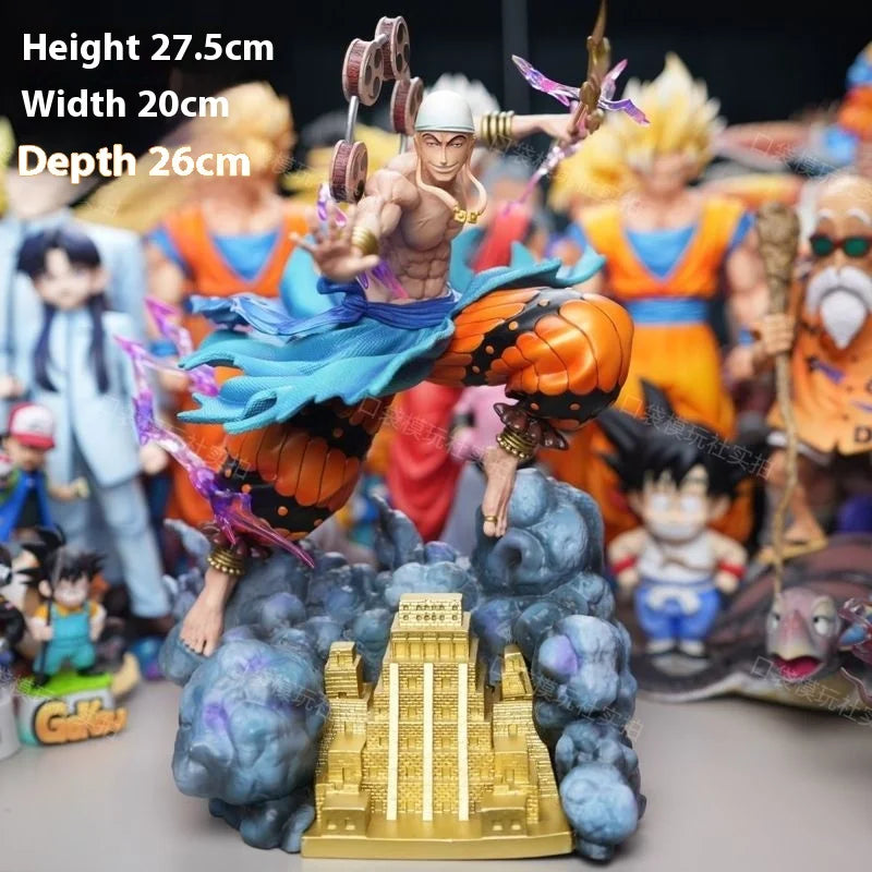 New 28cm One Piece Anime Figure Thor Enel Gk Figurine Oversized Manga Statue Action Model Doll Collectible Ornaments Kids Gifts