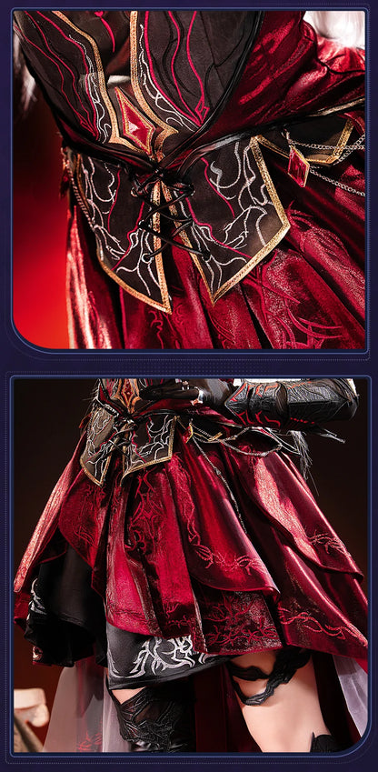 Abyss Lord Heroine Cosplay Costume Game Love and Deepspace【XS-2XL】DokiDoki-R Women Red Dress Halloween Qinche Sylus Plus Size