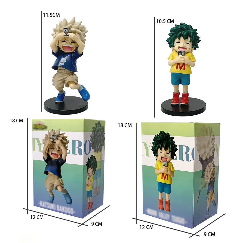 My Hero Academia Chibi PVC Figurines Tomura Shigaraki Izuku Midoriya Katsuki Bakugo Collectible Toy Model