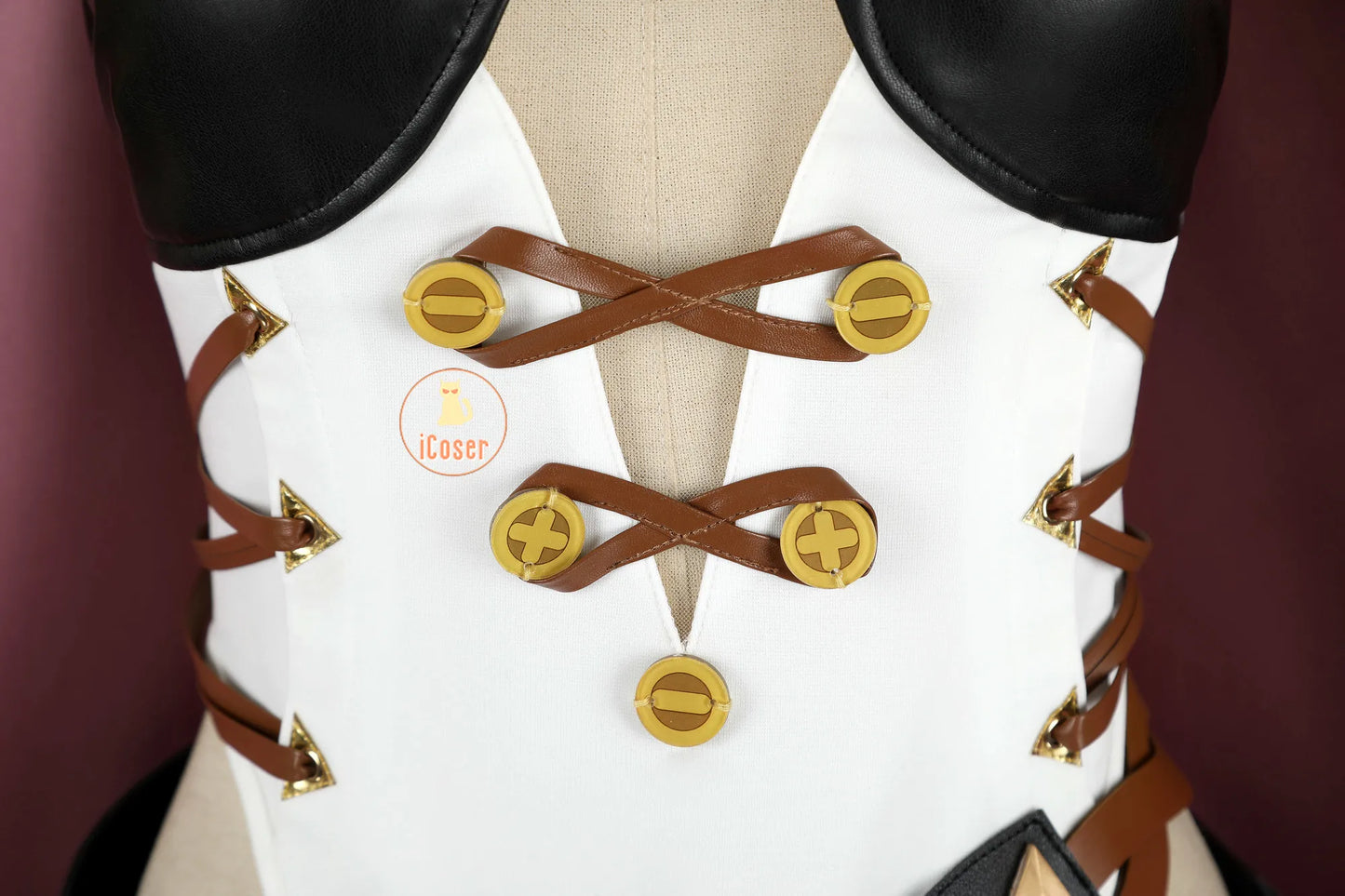 Genshin Impact Jahoda Cosplay Costume Wig Uniform Cloak Hat Glasses Headwear Outfit Halloween Party for Women Girls Props iCoser