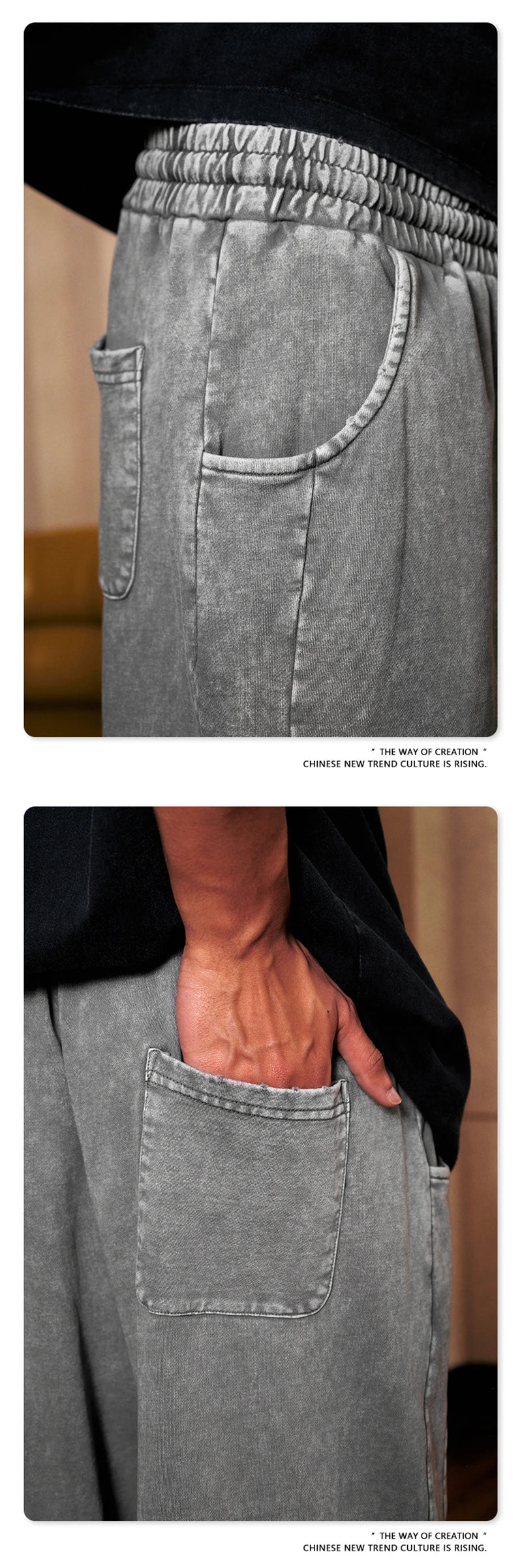 ZODF Retro 2024 Spring Men Washed Cotton Straight Pants Unisex Casual 330gsm Distressed Loose Trousers Brand Clothes HY0830