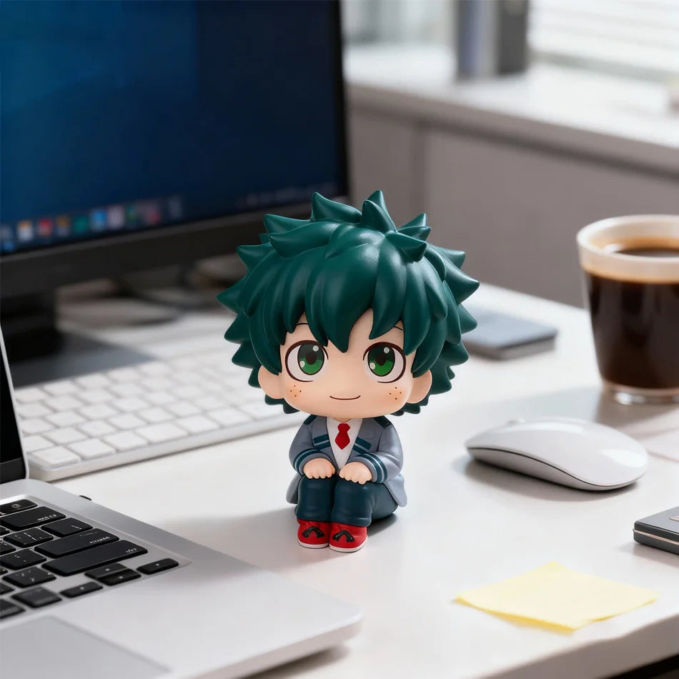 Chibi Super Cute Academy Izuku Midoriya / Katsuki Bakugo / Shoto Todoroki PVC Figurine, Collectible Toy Series Model