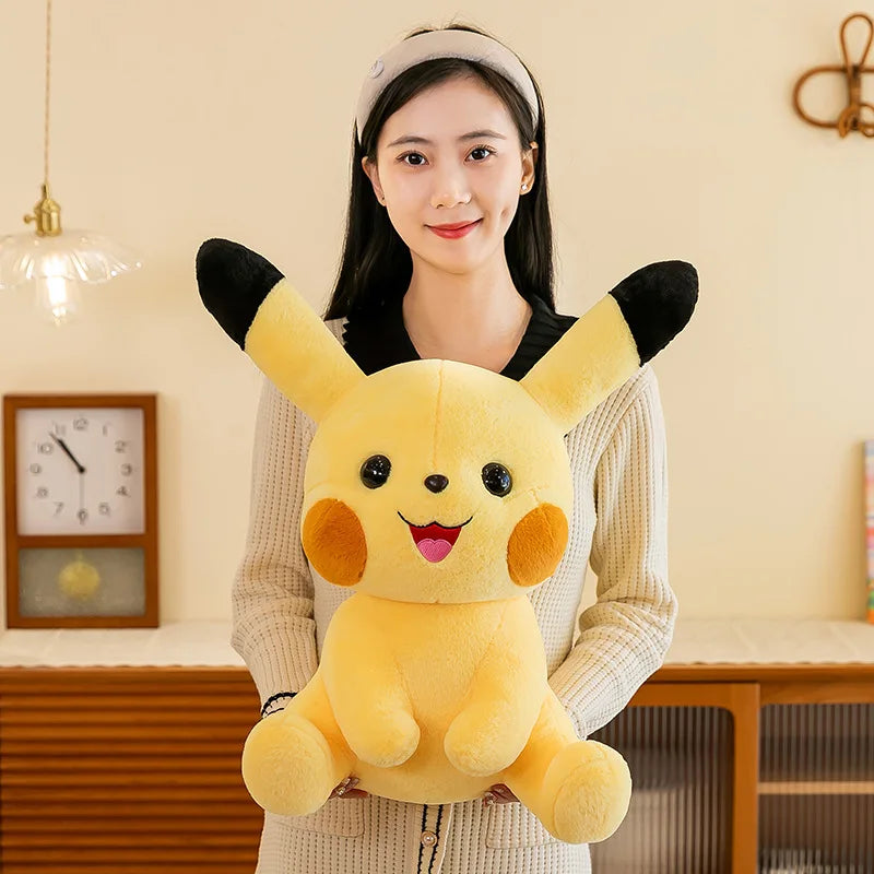 35-70CM Big Size Sitting Pikachu Plush Pokemon Cartoon Anime Peluche Kawaii Ornament Stuffed Animal Children's Toys Gifts