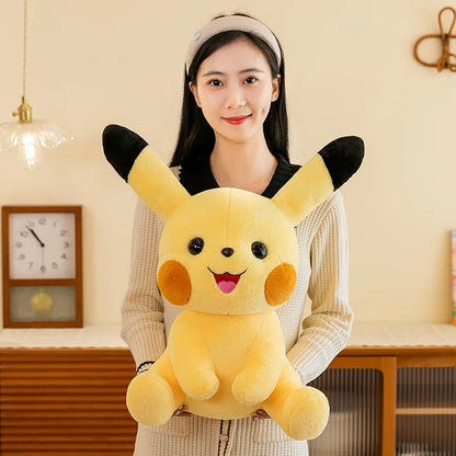 35-70CM Big Size Sitting Pikachu Plush Pokemon Cartoon Anime Peluche Kawaii Ornament Stuffed Animal Children's Toys Gifts
