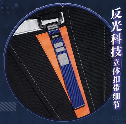 iCoser Love and Deepspace Caleb Cosplay Costume Wig Flying Jacket Uniform Necklace Halloween Party for Women Men Carnival Props