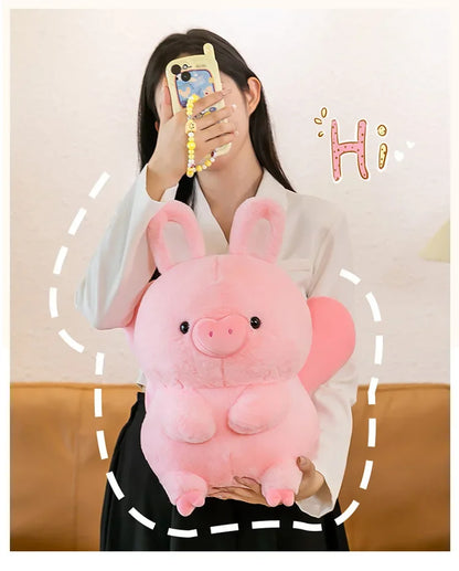 New 55cm Soft Kawaii Love Pink Pig Plush Pillow Stuffed Super Cute Round Pig High Quality Doll Gift for Childre Birthday Gift