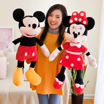35-100cm Disney Couples Mickey Mouse Minnie Kawaii Plush Toys Children Gifts Plush Toys Doll Birthday Gift For Girlfriend Girls
