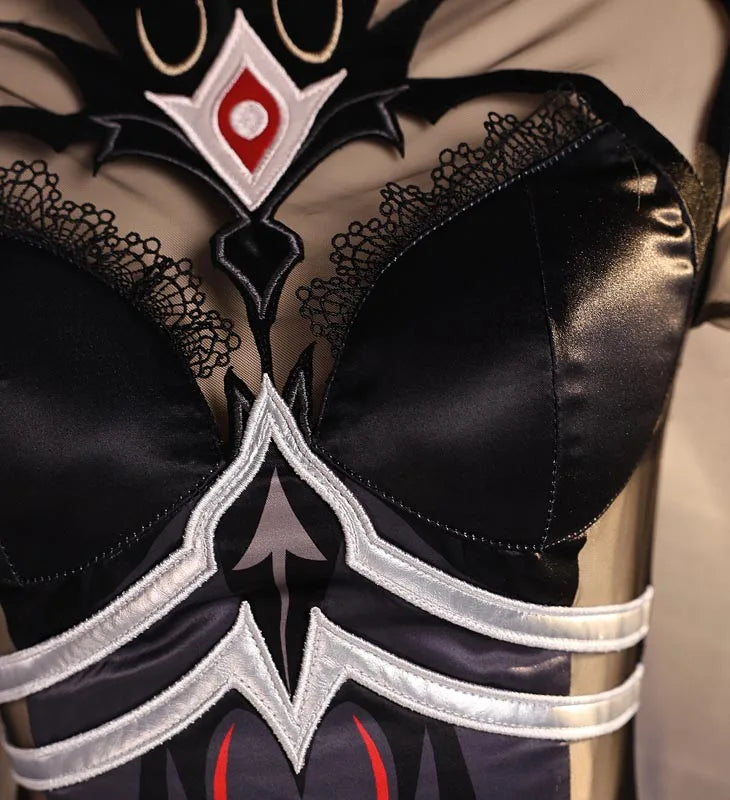 Genshin Impact Ronova Cosplay Costume Wig Dress Uniform Headwear Four Shades Halloween Party Women Girls Carnival Props iCoser