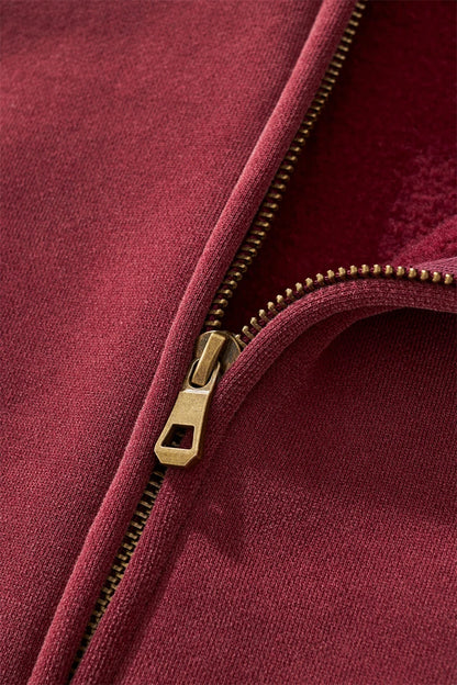 ZODF Retro Winter 350gsm Washed Zipper Fleece Hoodies For Men Unisex Loose Fit Boxy Style Thick Warm Hooded Coat Outfits HY0042