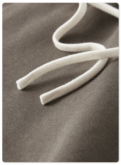 ZODF New Summer Men Retro Washed Shorts Unisex Drawstring Loose Edge 420gsm Solid Knee Length Cotton Pants Streetwears HY0589