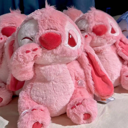 Disney Cartoon Pink Stitch Plush Toy Doll Sakura Story Series Gift For Girlfriend Soft Stuffed Animal Collectible Toys