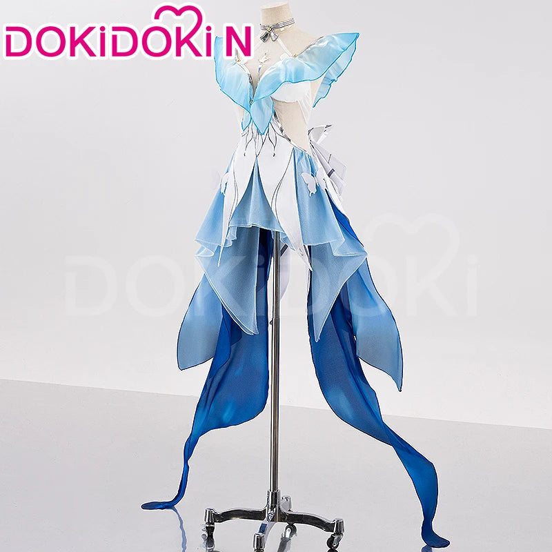 IN STOCK The Shorekeeper Cosplay Costume Game Wuthering Waves【XS-3XL】DokiDoki-N Women Blue Christmas Costume Dress Plus Size