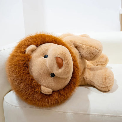 Super Soft Lion Plush Toy Sitting Or Lying Down Stuffed Animal Cuddly Animal Lion Plushies Huggble Pillow Cushion Boy Girl Gift