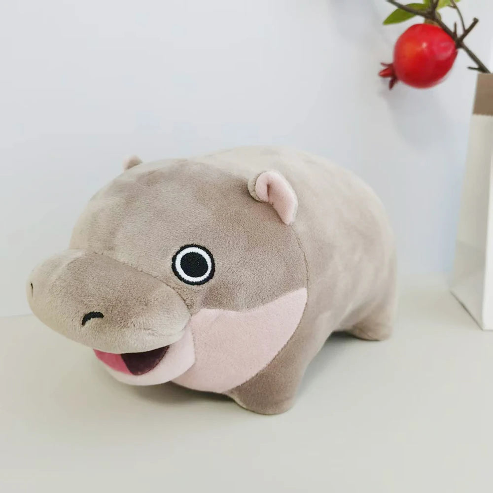 Cute Cartoon Hippo Plushies Stuffed Toy Animal Moo Deng Plush Hug Pillow Plump Hippo Soft Doll Home Decor Girl Boy Present