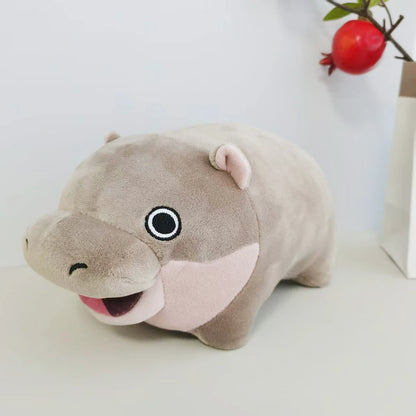 Cute Cartoon Hippo Plushies Stuffed Toy Animal Moo Deng Plush Hug Pillow Plump Hippo Soft Doll Home Decor Girl Boy Present