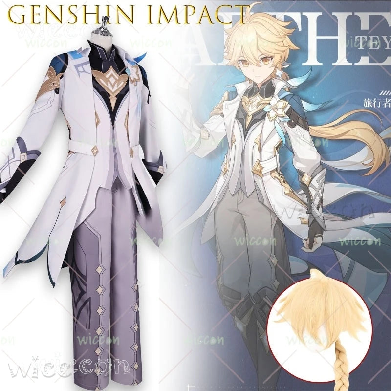 Genshin Impact Lumine Aether Costume Women Polyester Set - all / xxl 41